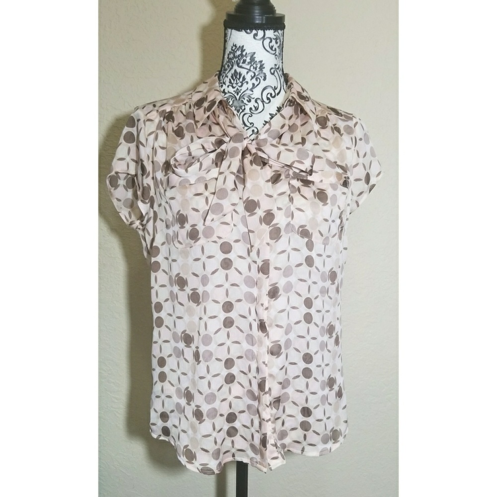 NY&Co Short Sleeve Button Down  Blouse